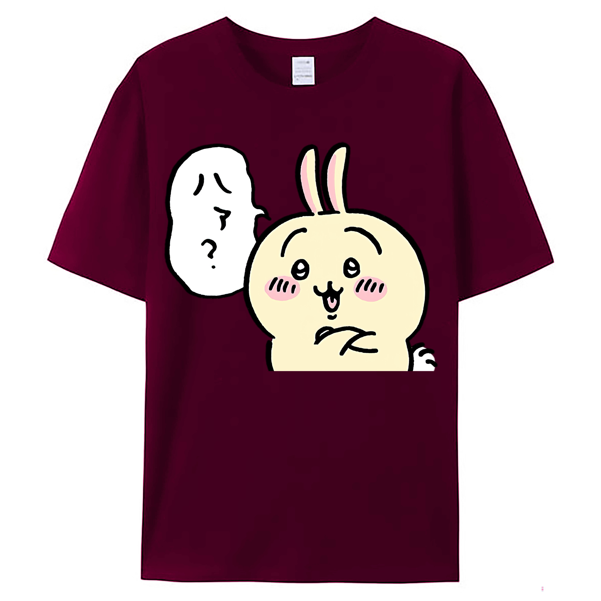 （画像用） ちいかわ うさぎ Chii-kawa usagi レディースカジュアルプリントTシャツ（綿100％）